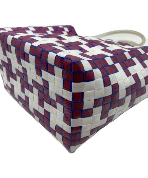 MARNI（マルニ）MARNI (マルニ) カゴバッグ レッド×ホワイトの古着・服飾アイテム