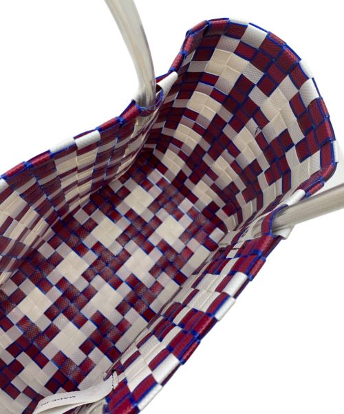 MARNI（マルニ）MARNI (マルニ) カゴバッグ レッド×ホワイトの古着・服飾アイテム