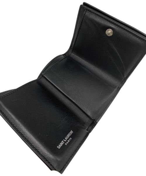 Saint Laurent Paris（サンローランパリ）Saint Laurent Paris (サンローランパリ) 3つ折り財布 ブラックの古着・服飾アイテム