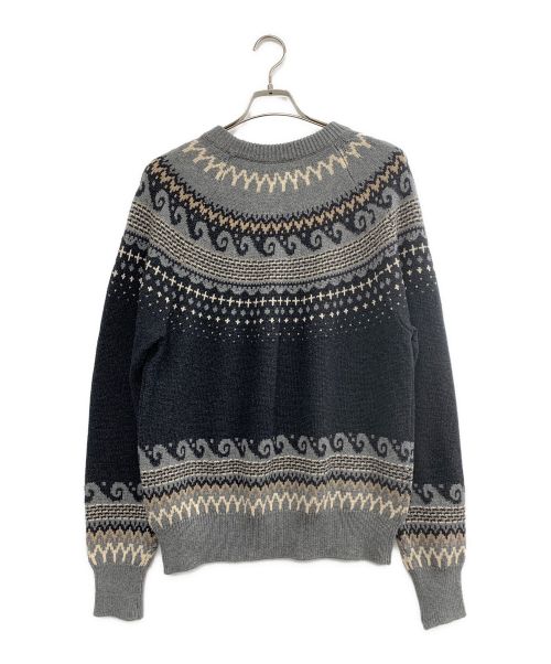 YANUK（ヤヌーク）YANUK (ヤヌーク) ニット グレー×ブラック サイズ:SIZE Mの古着・服飾アイテム