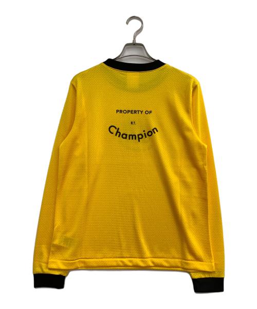 Champion（チャンピオン）Champion (チャンピオン) Danielle Guizio 長袖メッシュカットソー イエロー サイズ:Mの古着・服飾アイテム