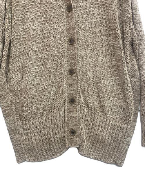RIVE DROITE（リヴドロワ）RIVE DROITE (リヴドロワ) サイドスリット2WAY カーディガン ベージュ×ブラウン サイズ:FREEの古着・服飾アイテム