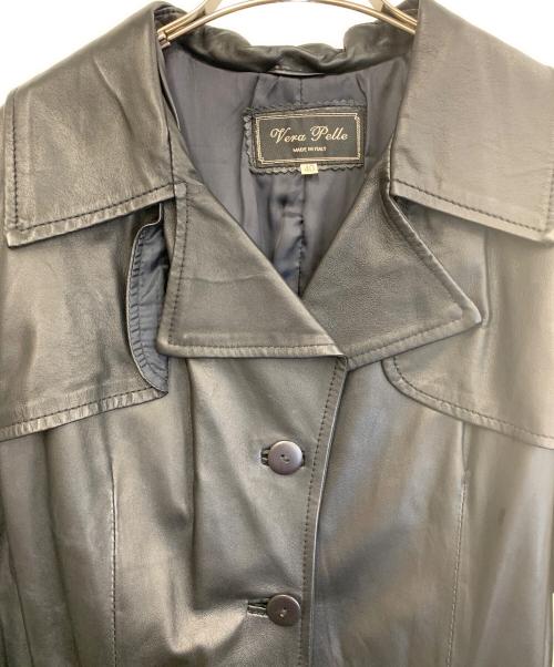 VERA PELLE（ベラペレ）VERA PELLE (ベラペレ) レザーコート ブラック サイズ:40の古着・服飾アイテム