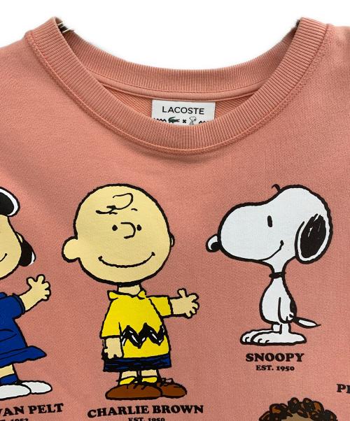 LACOSTE（ラコステ）LACOSTE (ラコステ) PEANUTS (ピーナッツ) クルーネックスウェット ピンク サイズ:36の古着・服飾アイテム