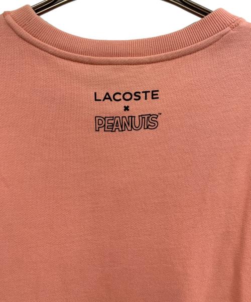 LACOSTE（ラコステ）LACOSTE (ラコステ) PEANUTS (ピーナッツ) クルーネックスウェット ピンク サイズ:36の古着・服飾アイテム