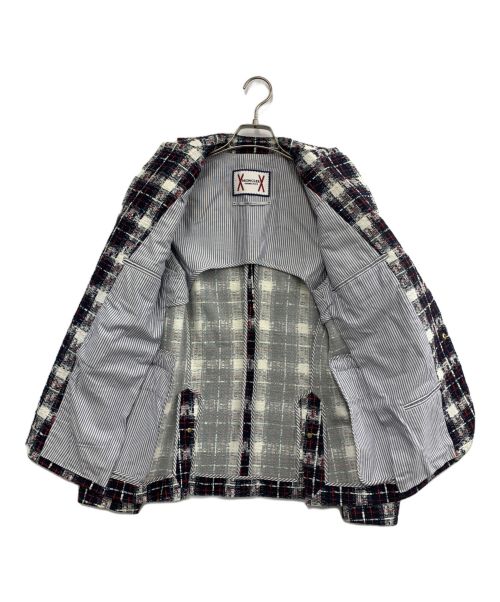 MONCLER GAMME BLEU（モンクレール ガム ブルー）MONCLER GAMME BLEU (モンクレール ガム ブルー) ウールジャケット ネイビー×ホワイトの古着・服飾アイテム