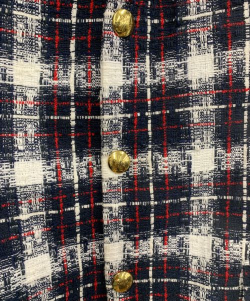 MONCLER GAMME BLEU（モンクレール ガム ブルー）MONCLER GAMME BLEU (モンクレール ガム ブルー) ウールジャケット ネイビー×ホワイトの古着・服飾アイテム