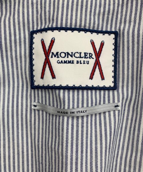 MONCLER GAMME BLEU（モンクレール ガム ブルー）MONCLER GAMME BLEU (モンクレール ガム ブルー) ウールジャケット ネイビー×ホワイトの古着・服飾アイテム