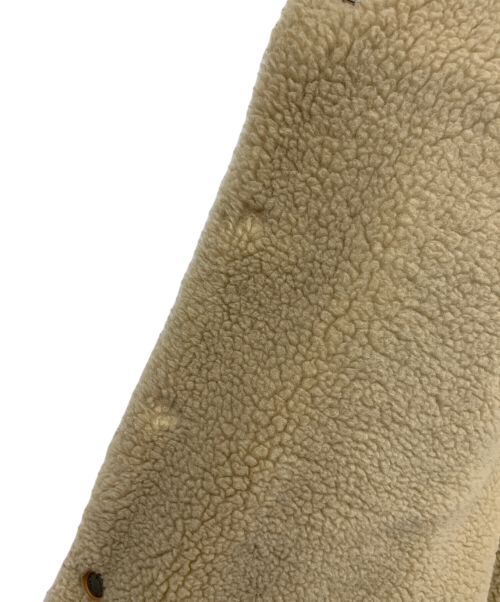 NUDIE JEANS（ヌーディー・ジーンズ）NUDIE JEANS (ヌーディー・ジーンズ) 裏ボアジャケット レッド×ベージュ サイズ:Mの古着・服飾アイテム