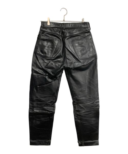 Wind Armor（ウィンドアーマー）Wind Armor (ウィンドアーマー) レザーパンツ ブラック サイズ:73の古着・服飾アイテム
