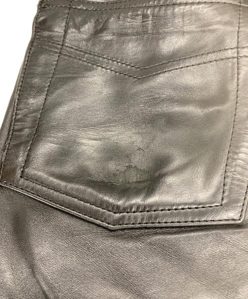 Wind Armor（ウィンドアーマー）Wind Armor (ウィンドアーマー) レザーパンツ ブラック サイズ:73の古着・服飾アイテム