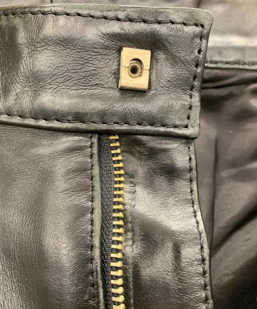 Wind Armor（ウィンドアーマー）Wind Armor (ウィンドアーマー) レザーパンツ ブラック サイズ:73の古着・服飾アイテム