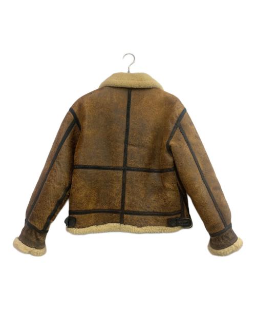 STRATH CONAR（ストラスコナー）STRATH CONAR (ストラスコナー) ムートンジャケット ブラウン×ベージュ サイズ:Mの古着・服飾アイテム