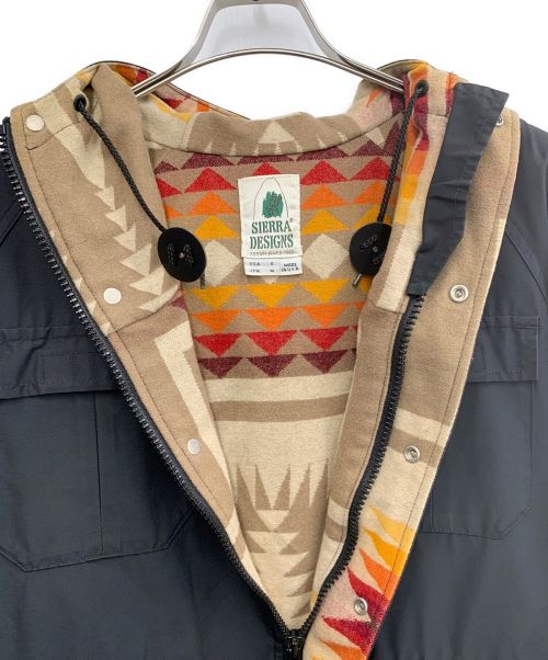 SIERRA DESIGNS（シエラデザインズ）SIERRA DESIGNS (シエラデザインズ) PENDLETON (ペンドルトン) マウンテンパーカー ブラック×ブラウン サイズ:Mの古着・服飾アイテム