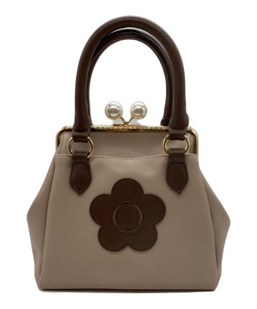 MARY QUANT（マリークヮント）MARY QUANT (マリークヮント) 巾着ショルダーバッグ ベージュ×ブラウンの古着・服飾アイテム