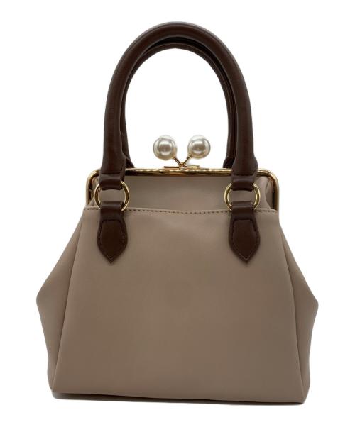 MARY QUANT（マリークヮント）MARY QUANT (マリークヮント) 巾着ショルダーバッグ ベージュ×ブラウンの古着・服飾アイテム