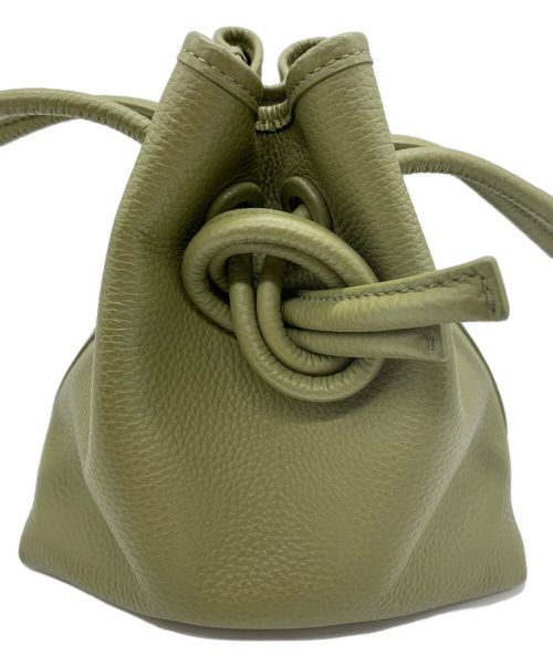VASIC（ヴァジック）VASIC (ヴァジック) 巾着ハンドバッグ カーキの古着・服飾アイテム