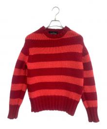tricot COMME des GARCONS（トリココムデギャルソン）の古着「ボーダーニット」｜レッド×ピンク