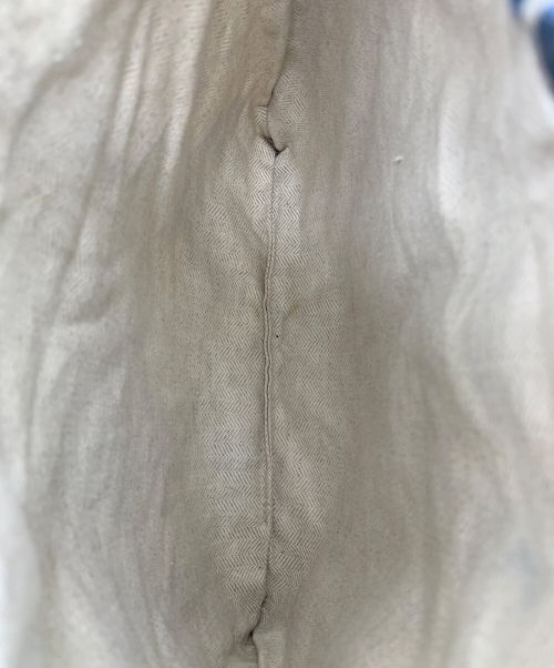 LOEWE（ロエベ）LOEWE (ロエベ) ドローストリングポーチ ベージュ×ブルーの古着・服飾アイテム