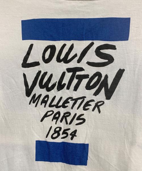 LOUIS VUITTON（ルイ ヴィトン）LOUIS VUITTON (ルイ ヴィトン) グラフィックロゴTシャツ ホワイト×ブルー サイズ:Sの古着・服飾アイテム