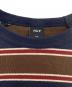 中古・古着 HUF (ハフ) ボーダーカットソー ネイビー×ブラウン サイズ:XXL：5000円