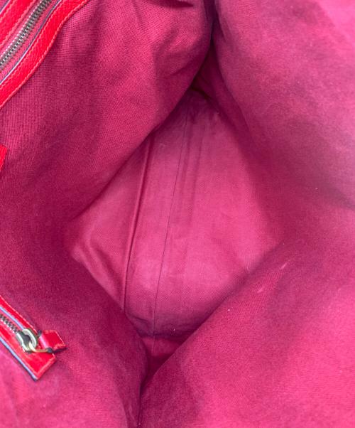 GUCCI（グッチ）GUCCI (グッチ) トリコロールストライプロゴトートバッグ レッド×ブルー×ホワイトの古着・服飾アイテム