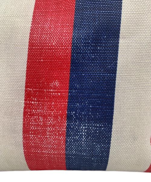 GUCCI（グッチ）GUCCI (グッチ) トリコロールストライプロゴトートバッグ レッド×ブルー×ホワイトの古着・服飾アイテム