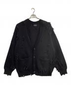 DANKE SCHONダンケ シェーン）の古着「ダメージニットカーディガン」｜ブラック