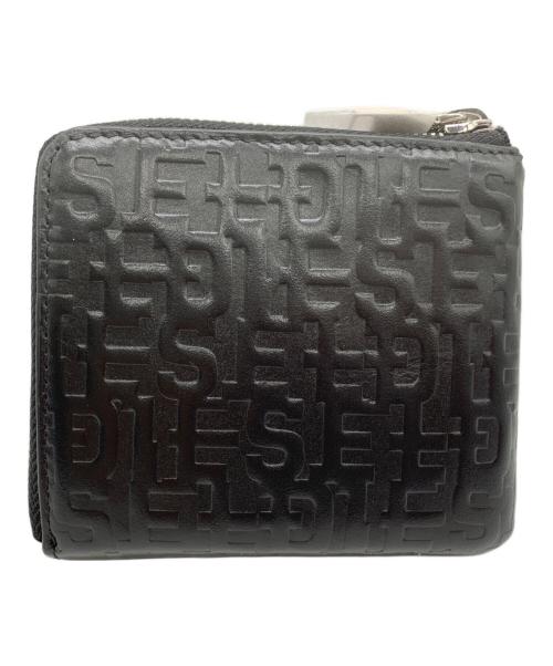 DIESEL（ディーゼル）DIESEL (ディーゼル) L字型ファスナーウォレット ブラックの古着・服飾アイテム