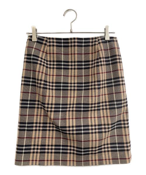 BURBERRY BLUE LABEL（バーバリー ブルー レーベル）BURBERRY BLUE LABEL (バーバリーロンドンブルーレーベル) チェックスカート ベージュ サイズ:UK36の古着・服飾アイテム