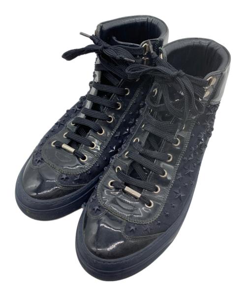 JIMMY CHOO（ジミーチュウ）JIMMY CHOO (ジミーチュウ) ハイカットスニーカー ネイビー サイズ:27の古着・服飾アイテム