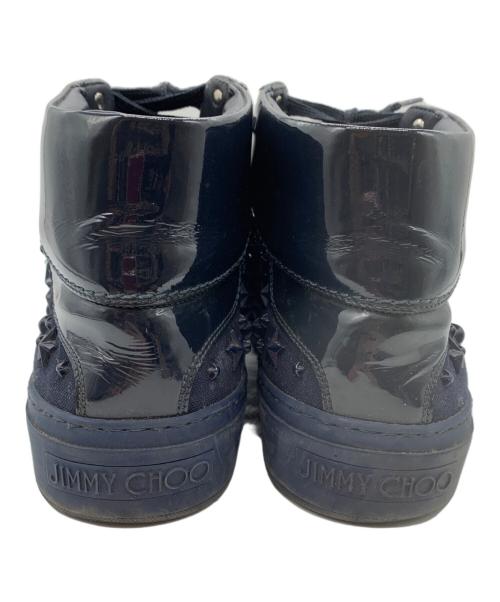 JIMMY CHOO（ジミーチュウ）JIMMY CHOO (ジミーチュウ) ハイカットスニーカー ネイビー サイズ:27の古着・服飾アイテム
