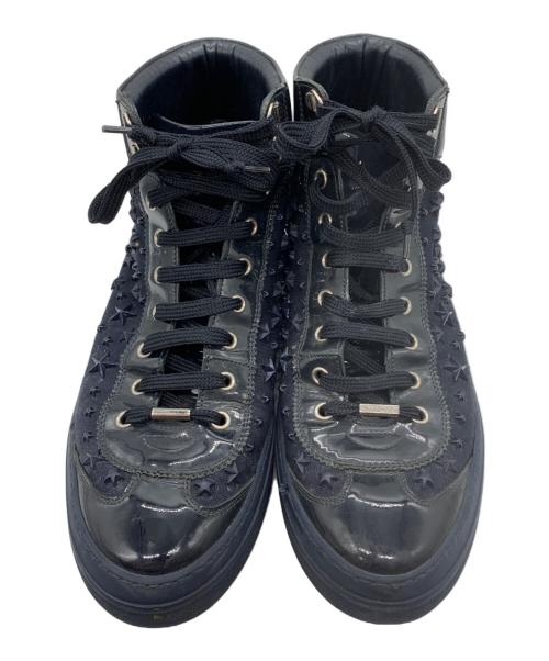 JIMMY CHOO（ジミーチュウ）JIMMY CHOO (ジミーチュウ) ハイカットスニーカー ネイビー サイズ:27の古着・服飾アイテム