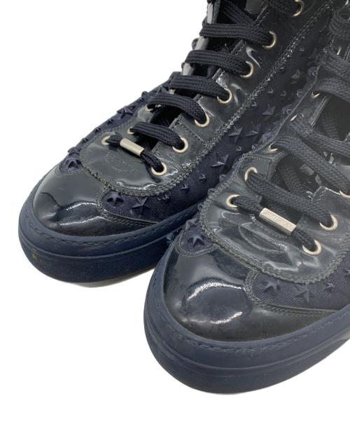JIMMY CHOO（ジミーチュウ）JIMMY CHOO (ジミーチュウ) ハイカットスニーカー ネイビー サイズ:27の古着・服飾アイテム