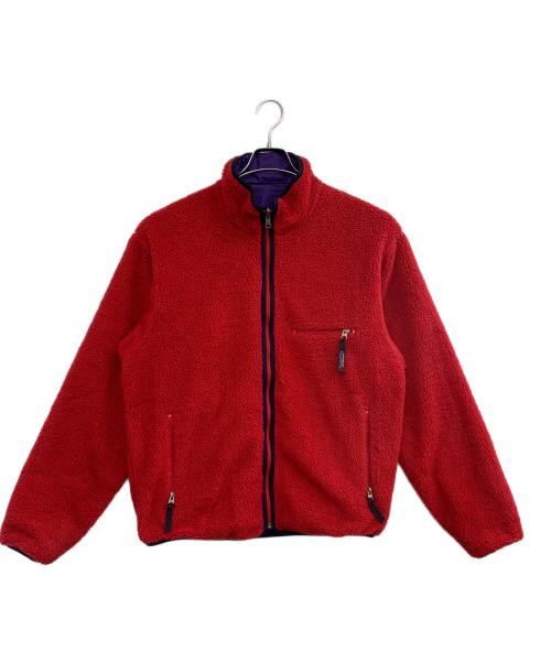 Patagonia（パタゴニア）Patagonia (パタゴニア) リバーシブルフリースジャケット レッド×パープル サイズ:Lの古着・服飾アイテム