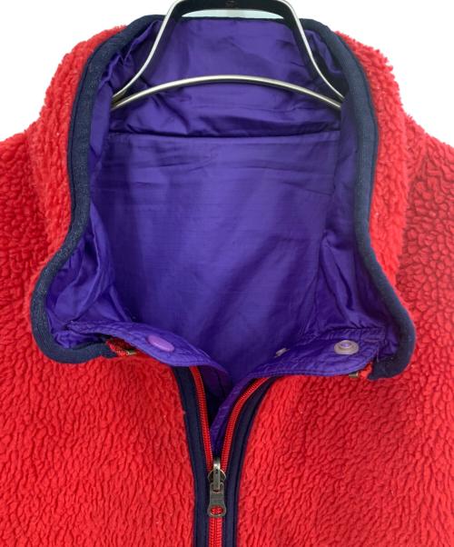 Patagonia（パタゴニア）Patagonia (パタゴニア) リバーシブルフリースジャケット レッド×パープル サイズ:Lの古着・服飾アイテム