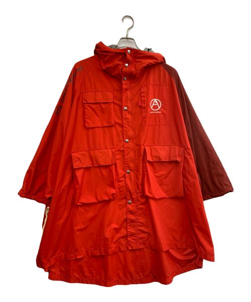 MOUNTAIN RESEARCH（マウンテンリサーチ）MOUNTAIN RESEARCH (マウンテンリサーチ) ポンチョ レッド サイズ:Mの古着・服飾アイテム