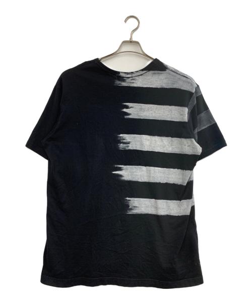 Yohji Yamamoto pour homme（ヨウジヤマモト プールオム）Yohji Yamamoto pour homme (ヨウジヤマモト プールオム) 半袖カットソー ブラック×ホワイト サイズ:Mの古着・服飾アイテム