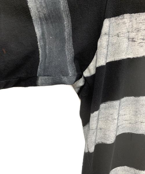 Yohji Yamamoto pour homme（ヨウジヤマモト プールオム）Yohji Yamamoto pour homme (ヨウジヤマモト プールオム) 半袖カットソー ブラック×ホワイト サイズ:Mの古着・服飾アイテム