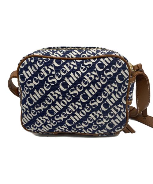 SEE BY CHLOE（シーバイクロエ）SEE BY CHLOE (シーバイクロエ) ショルダーカメラバッグ ネイビー×ブラウンの古着・服飾アイテム