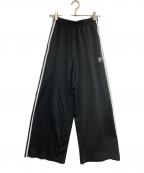 adidasアディダス）の古着「ワイドトラックパンツ」｜ブラック