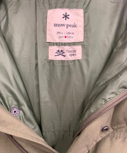 Snow peak（スノーピーク）Snow peak (スノーピーク) 焚火スペック/ダウンジャケット カーキ サイズ:Lの古着・服飾アイテム
