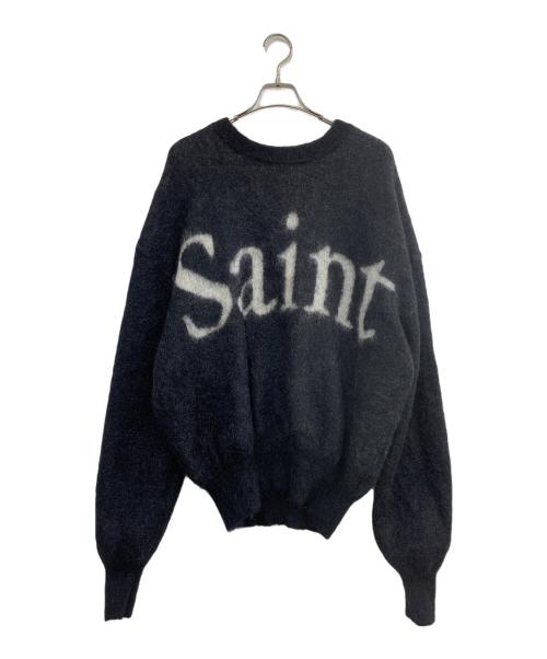 SAINT MICHAEL（セントマイケル）SAINT MICHAEL (セントマイケル) CREW NECK KNIT ブラック サイズ:XLの古着・服飾アイテム