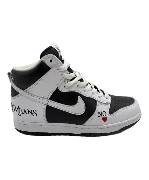 NIKE（ナイキ）NIKE (ナイキ) SUPREME (シュプリーム) Dunk High By Any Means ホワイト×ブラック サイズ:26の古着・服飾アイテム