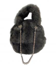 SONIA RYKIEL（ソニア リキエル）の古着「フェイクファーミニバッグ」｜ブラック