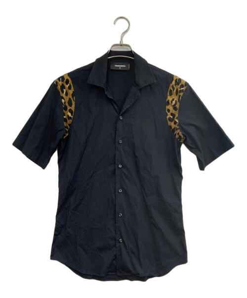 DSQUARED2（ディースクエアード）DSQUARED2 (ディースクエアード) 半袖シャツ ブラック サイズ:44の古着・服飾アイテム