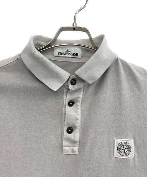 STONE ISLAND（ストーンアイランド）STONE ISLAND (ストーンアイランド) ポロシャツ ライトグレー サイズ:Lの古着・服飾アイテム