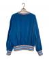 GUCCI (グッチ) テニスロゴモチーフ刺繍ベロアスウェットプルオーバー ブルー×ピンク サイズ:XS：30000円