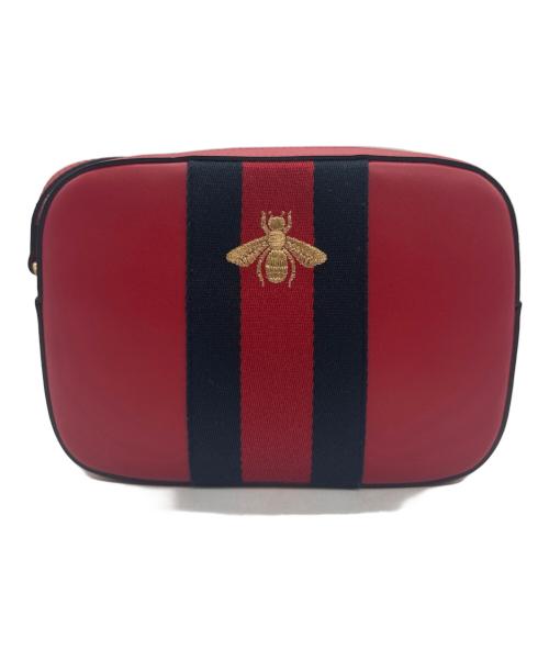 GUCCI（グッチ）GUCCI (グッチ) ショルダーバッグ ウェビングビー レッドの古着・服飾アイテム