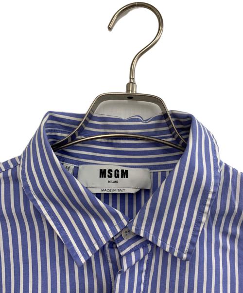 MSGM（エムエスジーエム）MSGM (エムエスジーエム) 長袖シャツ ホワイト×ブルー サイズ:41の古着・服飾アイテム